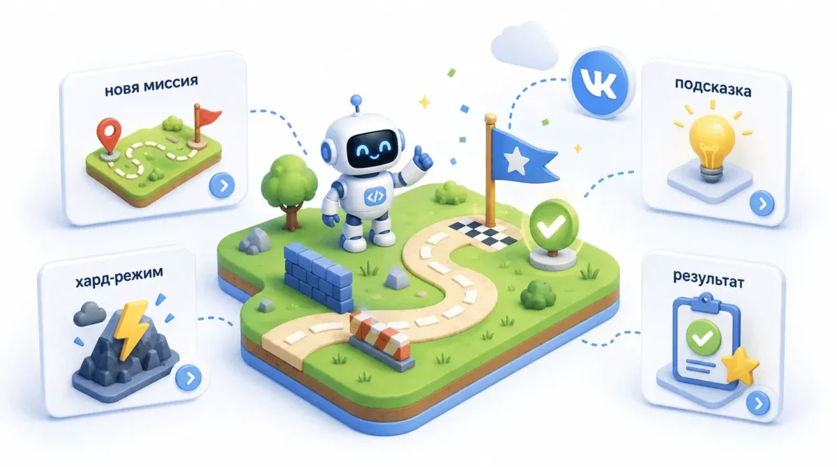 Робот завершает клубную миссию Robokosha рядом с новыми заданиями и хард-режимом в VK